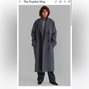 The Frankie Shop Anya Coat Gray Wool